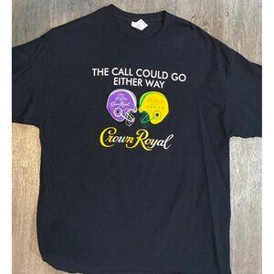 Crown Royal Apple Logo Black Shirt GB Packer MN Vikings XL T-Shirt